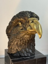 Bronze Eagle Head Statue Beak