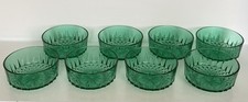 6 Vintage French Arcoroc Green