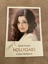 SARAH GEORGE    (HOLLYOAKS) PRESIGNED CAST CARD