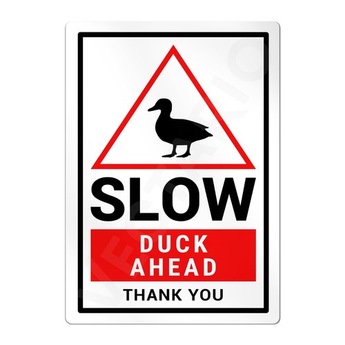 Duck slow warning - warning, sign