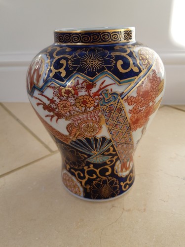 Gold imari porcelain - imari, vase
