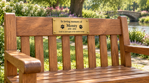 Memorial bench plaque 1mm - bench,