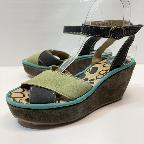 Fly london wedge - sandals, green