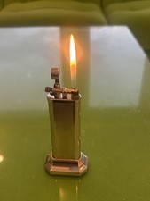 Vintage Alfred Dunhill Unique Lift Arm Silver Plated Table Lighter