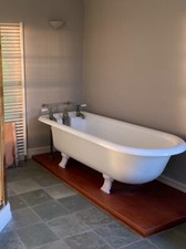 Reduced for quick sale ** Winston Churchills Cast Iron Bath With Brass Taps