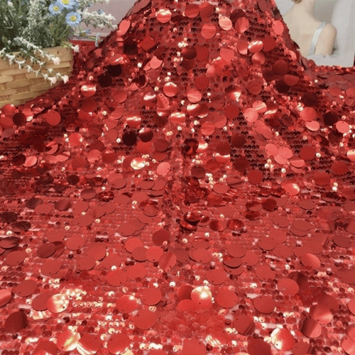 Large circular sequin fabric - large,
