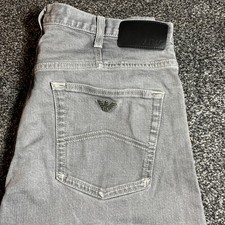 Armani Jeans J21 Regular Fit Straight Stretch Denim W34 L30 Grey GA Mens AJ