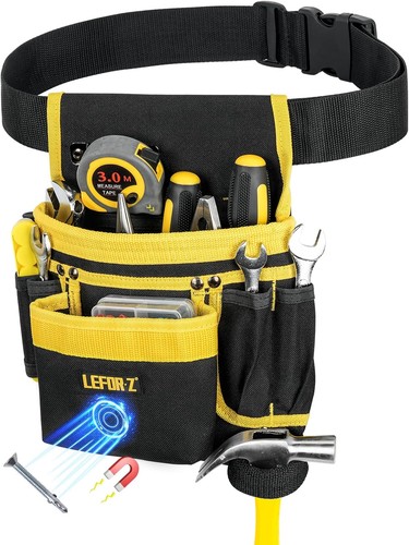 Magnetic tool belt pockets - belt,