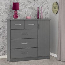 Nevada 5 Drawer Low Wardrobe -