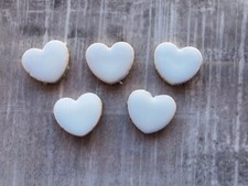 Small White Ceramic Tile Heart