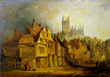 Postcard painting the west - the,