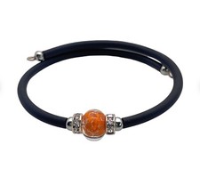 Murano Glass Bracelet, Dainty 8mm Murano Glass Memory Wire Beaded Bracelet MGBR1