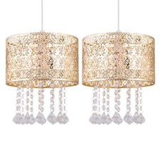 Modern Pair of Gold Metal