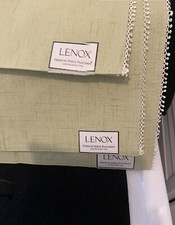 LENOX French Perle (3) “Placemats” 13"x 19" Rectangle Pistachio Green NWT