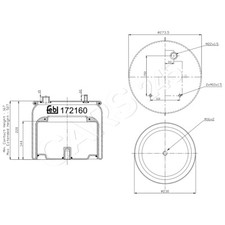Air Suspension Boot Rear FEBI Fits DAF Cf Xf FA 530 FAN 410 430 450 460 1901305