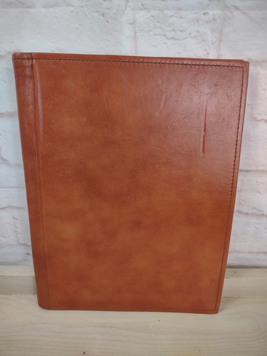 Vtg cognac brown genuine - cognac,