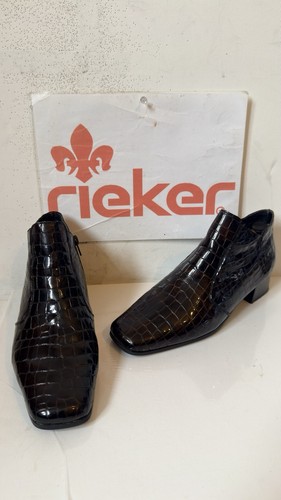 Rieker brown crocdail - brown, leather