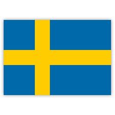 10 x Swedish Flag Stickers - Sweden Flag Vinyl Stickers - Car Van Luggage Laptop