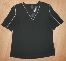 Gok Wan Chic SHELL TOP, Black, Sz 10, short sleeves. RRP £22, BNWT
