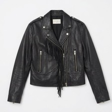 Sandro lamb Leather Biker