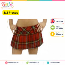 Adult red tartan pleated - tartan, mini