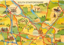 MAP   POSTCARD SOUTH