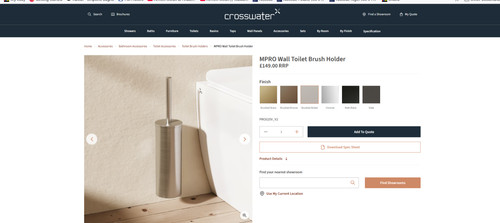 Crosswater mpro stainless - crosswater,