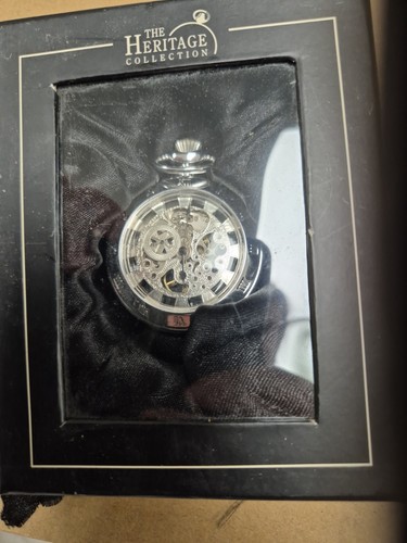 Silver plated pocket watch - silver,