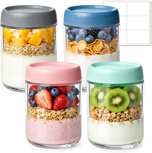 Overnight oats jars 500ml - jars, 4