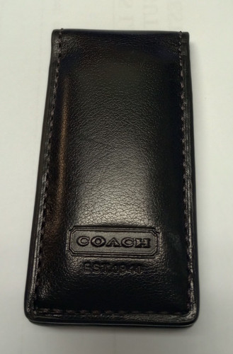 Coach leather money clip - coach,