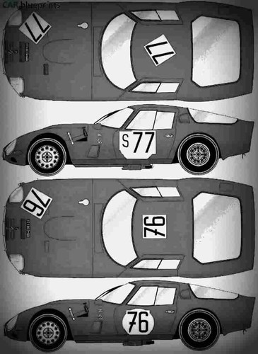 Alfa romeo tz2 1966 blueprint - romeo,