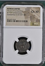 NGC Ch XF Roman AE3 GLADIATOR