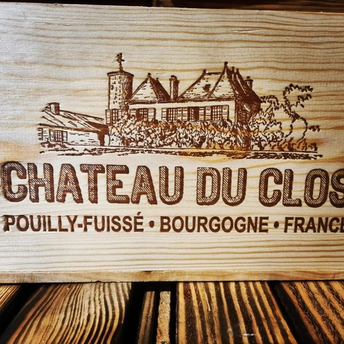 Large wooden wine box crate - wine,