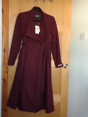 Burgandy ted baker coat - coat, 1