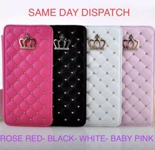 Bling Diamond Crown PU Leather