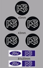 5 x FORD ESCORT Mk1 & Mk2 RS2000, Mexico, Wheel Centre Decals, Stickers RS