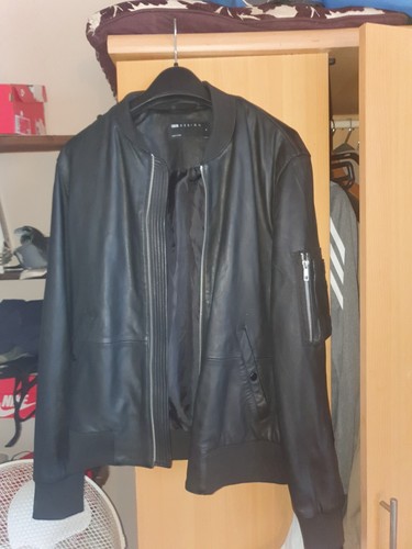 Leather pilot jacket - leather,