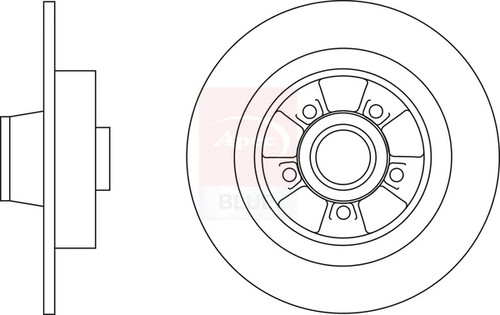Brake discs pair solid - solid, fits
