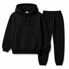 Mens Black Tracksuit Hoodie