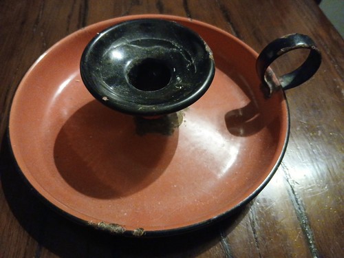 Vintage enamel red - enamel, black