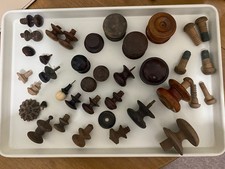 Job lot Antique / Vintage Salvaged Wooden  Drawer Cabinet Cupboard Handle Knobs.