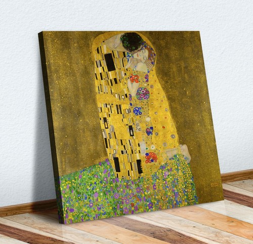 Gustav klimt the kiss - the, square