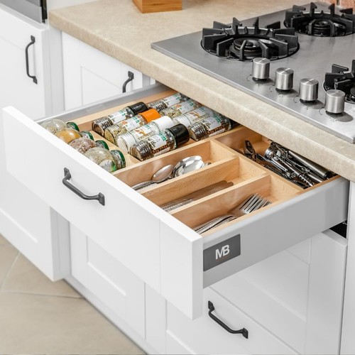 Expandable wooden cutlery - expandable, tray