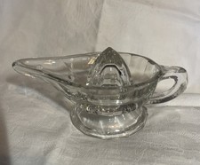 Vintage Clear Glass Lime Lemon Citrus Squeezer Juicer 