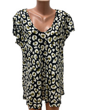 The MASAI Clothing Size XL / XXL Blouse Top Tunic Black Beige Green Multicolo...