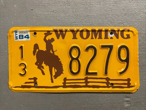 Vintage 1983 wyoming - vintage, license