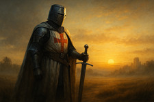 Crusader Knight At Dawn