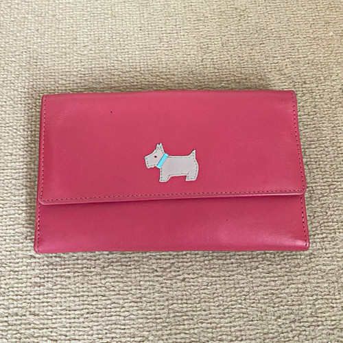Radley pink leather checkbook - radley,
