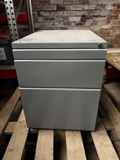 Silver Three Drawer Office Pedestal