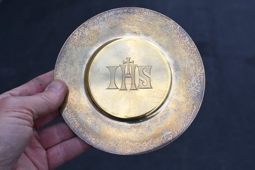 Antique silver paten for your - antique,